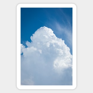 Rising storm cloud and blue sky scape Sticker